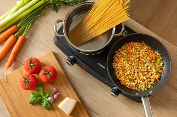 2254Bk Electric Double Hotplate Induction Cooker
