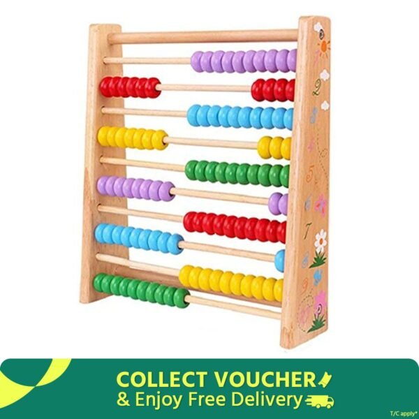 Toy with 100 Beads, 123 Learning Number Abacus for Toddler