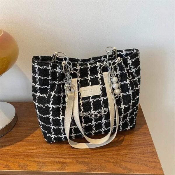 Classic Plaid Chain Shoulder Bag